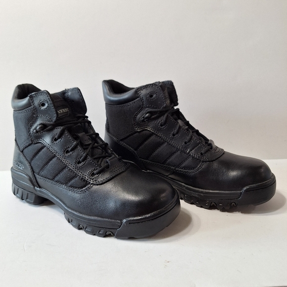 Bates Whimsigoth Black Leather Grunge Gorpcore 5" Tactical Lug Sole Sport Boot 9 - Picture 1 of 10